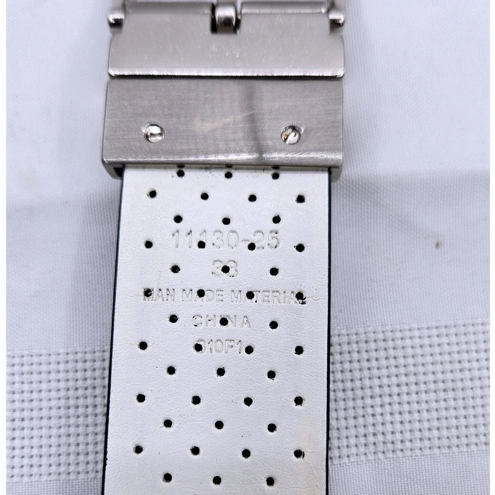 Nike‎ Mens Reversible Golf Belt Black White Perforated Size 38 11130-25